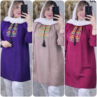 تونیک نخی گلدوزی